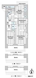 GOTEN武蔵小杉 3LDKの間取図画像