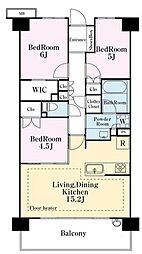 リーフィアレジデンス狛江和泉本町 8階3LDKの間取り