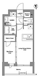 コンフォリア戸越公園 3階1LDKの間取り