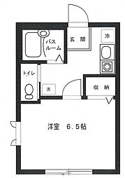 ミナレット桜台 1階1Kの間取り