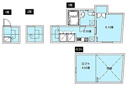 FAIR町屋II 3階1Kの間取り