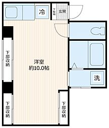 アーバン増渕 3階ワンルームの間取り