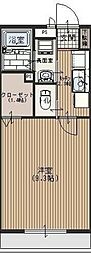 エミネンス三愛 1階1Kの間取り
