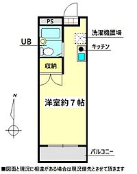 シティパレス東松山1 ワンルームの間取図画像