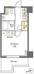 プライムメゾン清澄白河 ワンルームの間取図画像