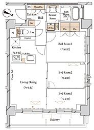 ブランシエスタ江古田 1階3LDKの間取り