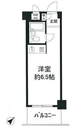 セザール第3綱島 ワンルームの間取図画像