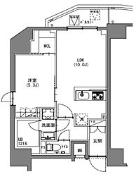 S-RESIDENCE新宿御苑 5階1LDKの間取り