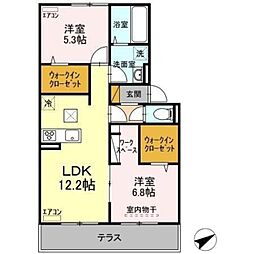 間取図画像 2LDK