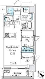 Urban Breeze 巣鴨 2LDKの間取図画像