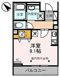 フェリーチェ ワンルームの間取図画像