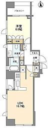 LaSante麻布十番 1LDKの間取図画像