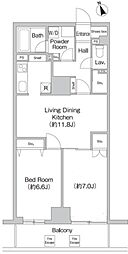 プライムアーバン町屋サウスコート 2LDKの間取図画像