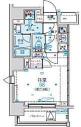 リヴシティ森下駅前 9階1Kの間取り