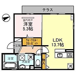 イーグル 1LDKの間取図画像