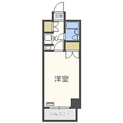 エステート・モア六本松 1Kの間取図画像