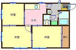ディアスヒロ 1階3DKの間取り