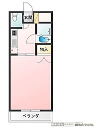 センターハイツ ワンルームの間取図画像