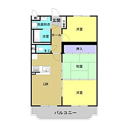 キャンベリー・ａ 2階3LDKの間取り