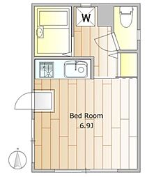 東急目黒線 西小山駅 徒歩8分の賃貸アパート 1階ワンルームのリビング/ダイニング