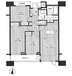 HF白金高輪レジデンス 3LDKの間取図画像