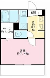 戸田市大字新曽アパート 1Kの間取図画像