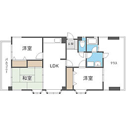 グランヴィスタ寺塚 3LDKの間取図画像