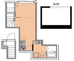 渋谷松見坂パークサイドヒルズ 2階ワンルームの間取り