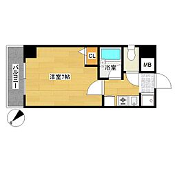 東京メトロ東西線 南行徳駅 徒歩9分の賃貸マンション 5階1Kの間取り