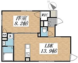 CREAL文京千石II 1LDKの間取図画像