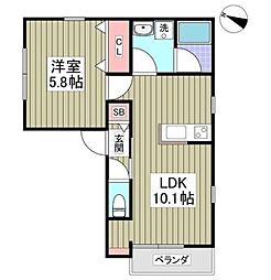 Ｍ・プーロニンフェア 3階1LDKの間取り