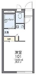 レオパレス田島 1Kの間取図画像