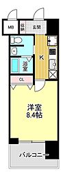 グランカーサ梅田北 1Kの間取図画像