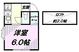 シャトリエ8 1Kの間取図画像