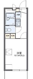 レオパレス富士見台 1Kの間取図画像
