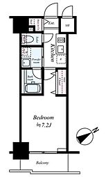 ハーモニーレジデンス東京イーストコア♯004 1Kの間取図画像