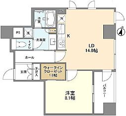 ラサンテ麹町 10階1LDKの間取り