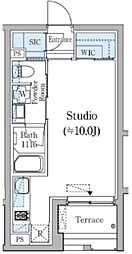 コモド恵比寿 ワンルームの間取図画像