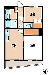 ヴェラハイツ保土ヶ谷 2DKの間取図画像