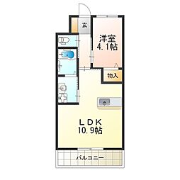 ラ・ジュネス千里 1LDKの間取図画像