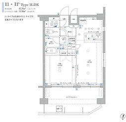 グロース錦糸町ミルーナヒルズ 5階1LDKの間取り