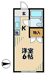 サンハイツクロダ ワンルームの間取図画像