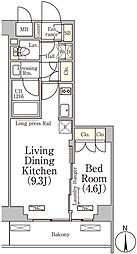 ベルファース大森山王 1階1LDKの間取り
