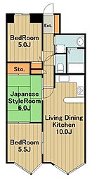 ロックプラザ橋本 1階3LDKの間取り