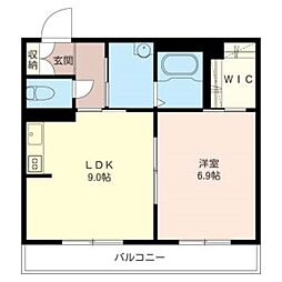 ウィンズアロー 1LDKの間取図画像