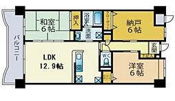 ベルメゾン南篠崎ユニゾン 4階2SLDKの間取り