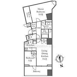 三田ガーデンヒルズ NORTH HILL 2LDKの間取図画像