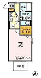 グラン・ヴェルジェ 1Kの間取図画像
