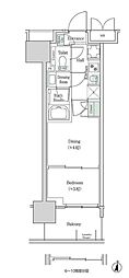 ブルックサイドレジデンス木場 2Kの間取図画像