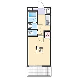JR阪和線 和歌山駅 徒歩9分の賃貸アパート 1階1Kの間取り